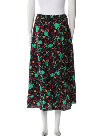 Emilio Pucci Floral Print Midi Length Skirt