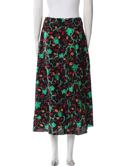 Emilio Pucci Floral Print Midi Length Skirt