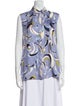 Emilio Pucci Silk Printed Button-Up Top