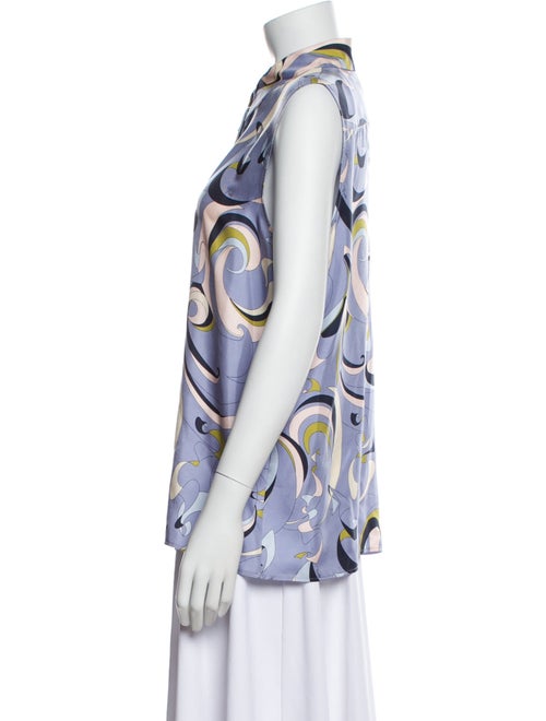 Emilio Pucci Silk Printed Button-Up Top