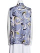 Emilio Pucci Silk Printed Button-Up Top