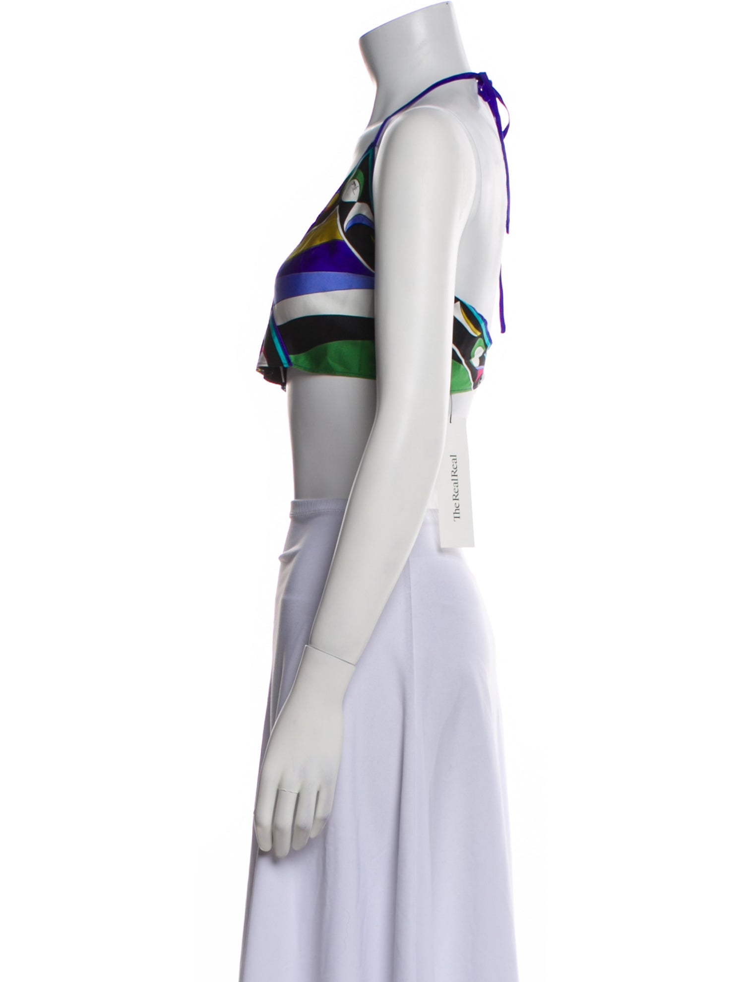 Emilio Pucci Silk Printed Crop Top