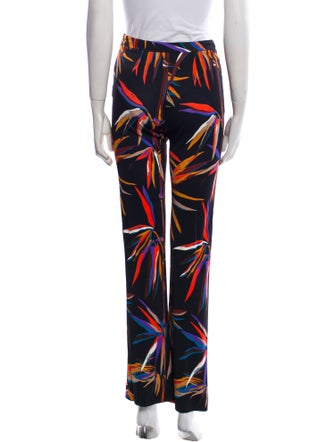 Emilio Pucci Silk Straight Leg Pants