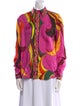 Emilio Pucci Silk Printed Button-Up Top