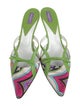 Emilio Pucci Satin Floral Print Mules