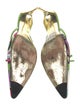 Emilio Pucci Satin Floral Print Mules