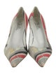 Emilio Pucci Leather Colorblock Pattern Pumps