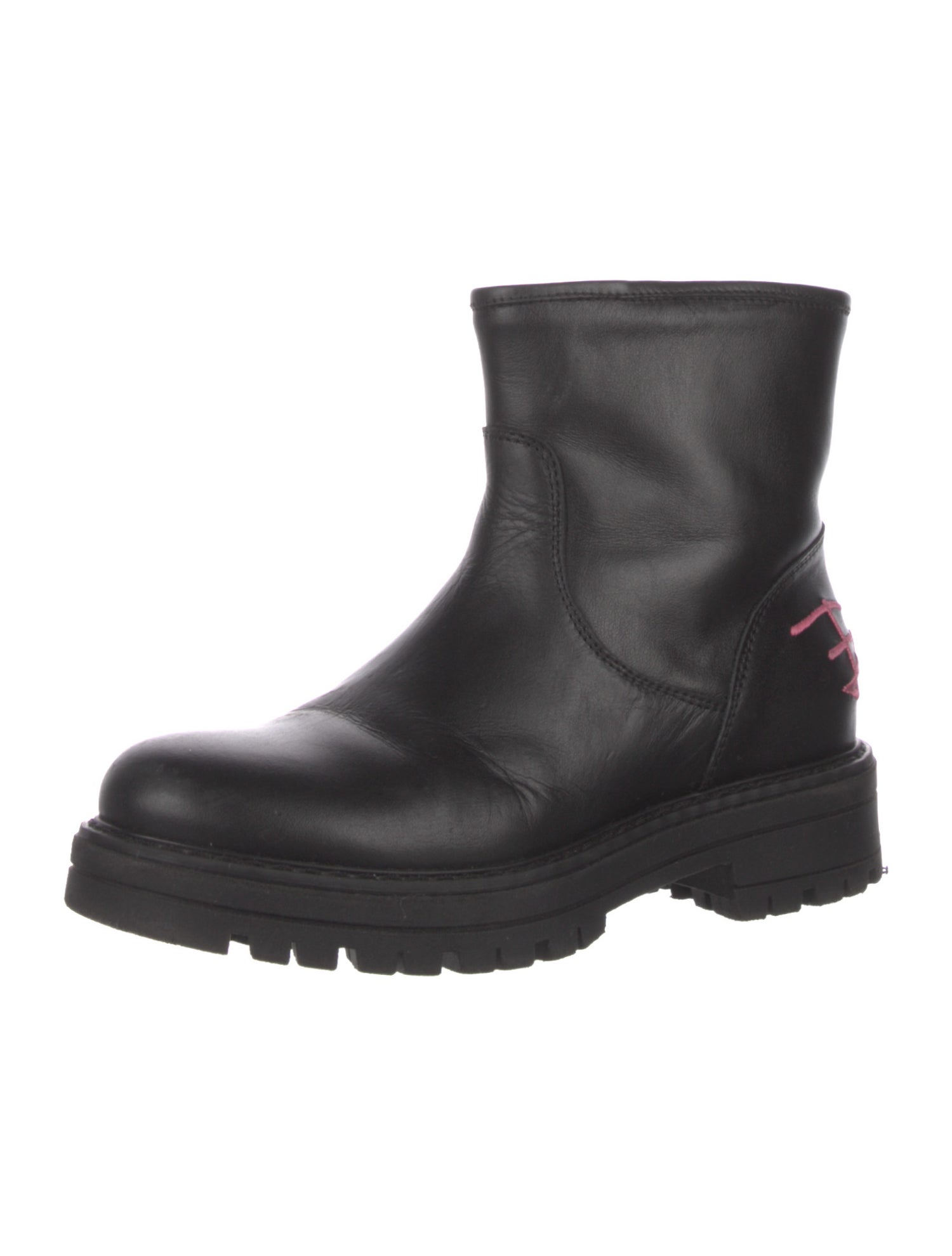 Emilio Pucci Leather Graphic Print Rain Boots