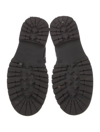 Emilio Pucci Leather Graphic Print Rain Boots