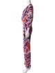 Emilio Pucci Printed V-Neck Jumpsuit