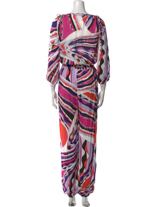 Emilio Pucci Printed V-Neck Jumpsuit
