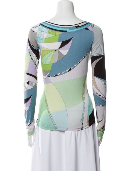 Emilio Pucci Printed V-Neck Top