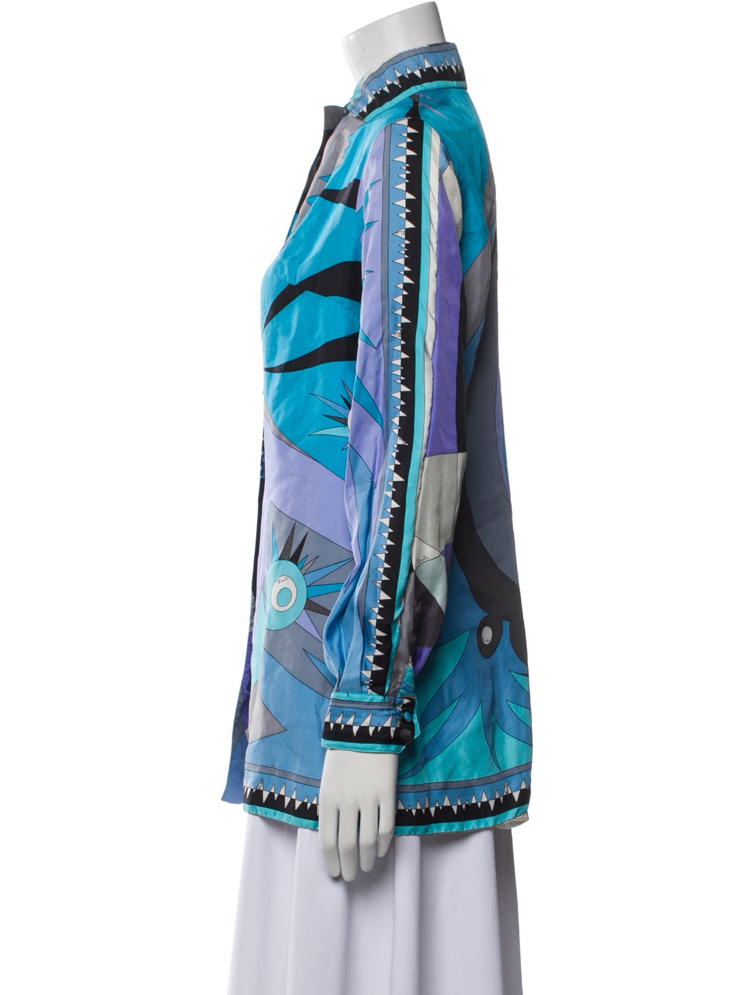 Emilio Pucci Vintage 1970's Button-Up Top