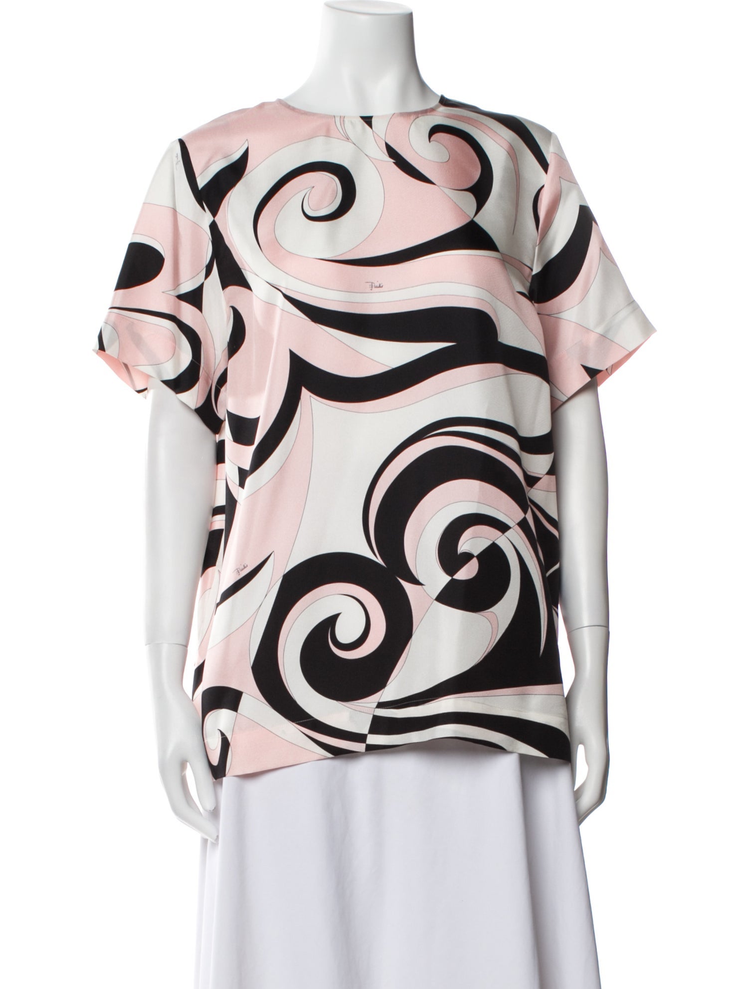 Emilio Pucci Silk Printed T-Shirt