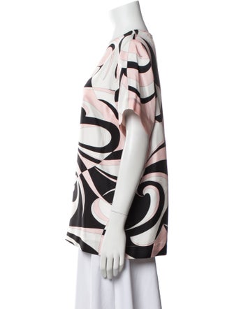 Emilio Pucci Silk Printed T-Shirt
