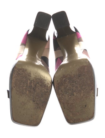 Emilio Pucci Satin Printed Pumps