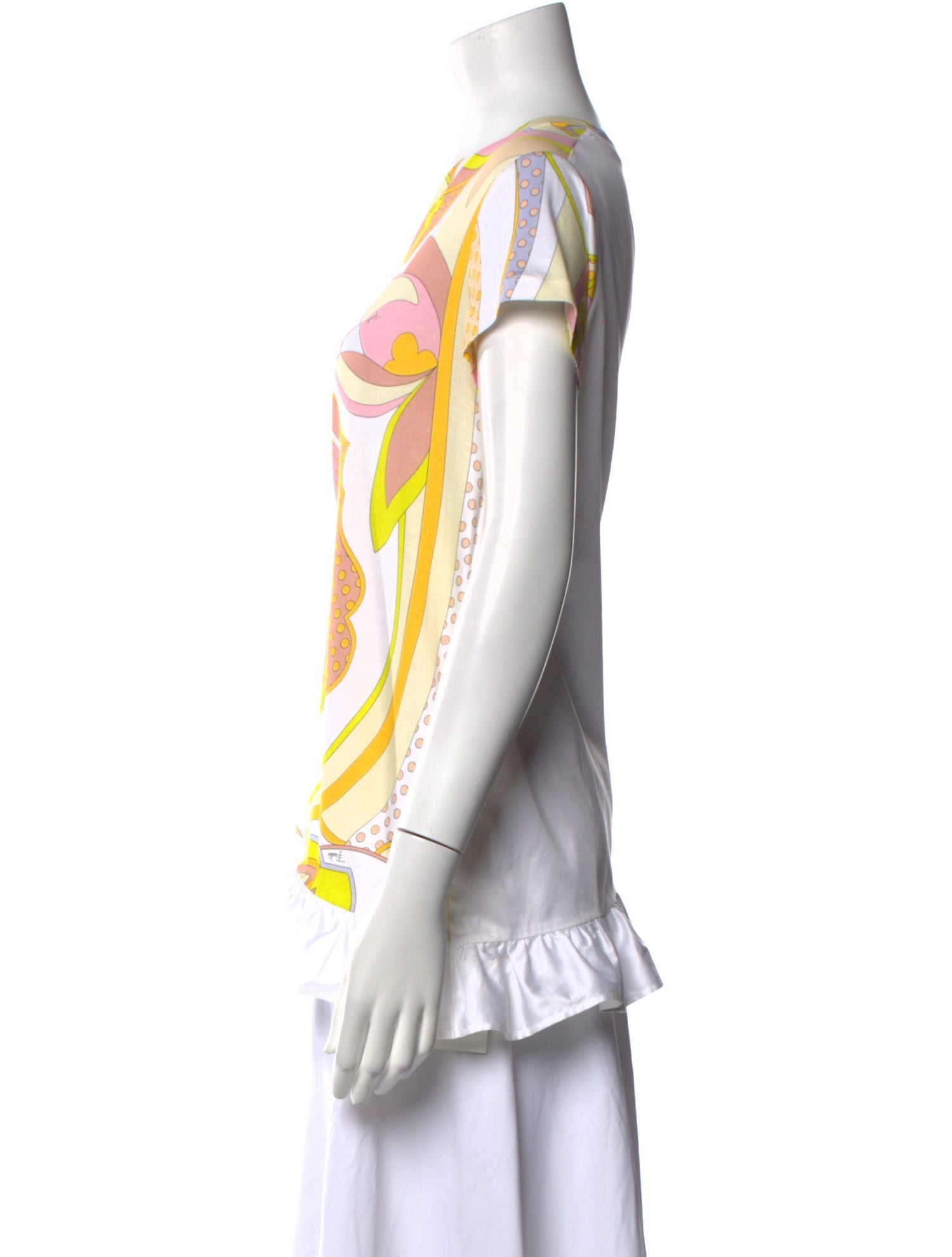 Emilio Pucci Printed Bateau Neckline T-Shirt