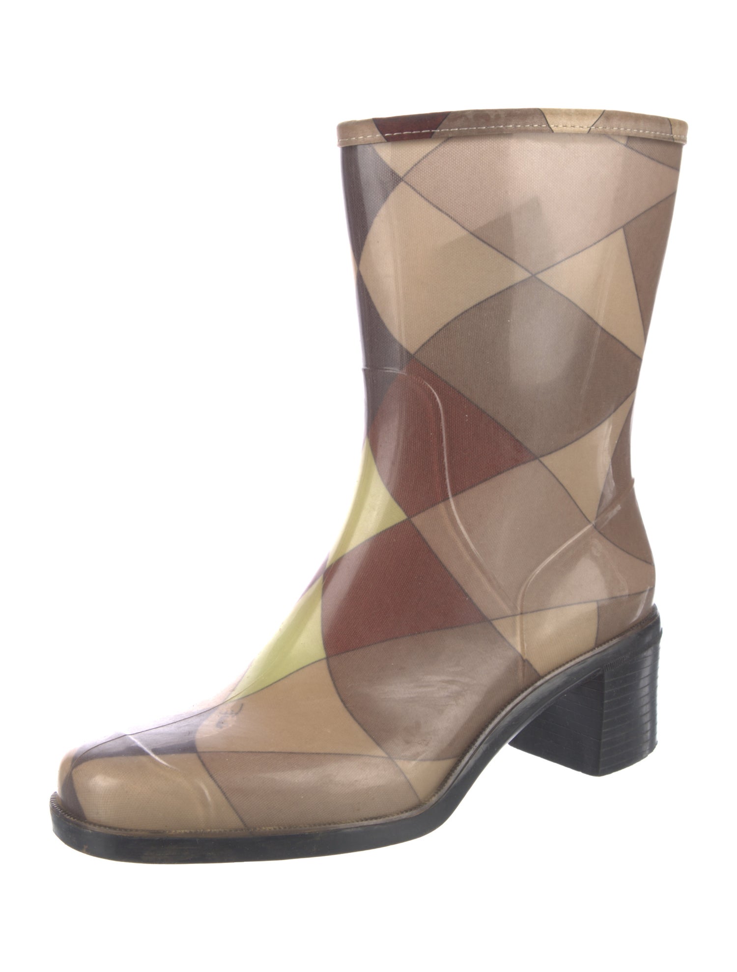 Emilio Pucci Rubber Printed Rain Boots