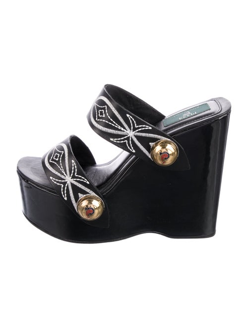 Emilio Pucci Patent Leather Printed Slides