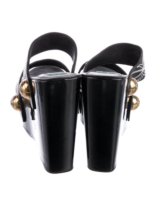 Emilio Pucci Patent Leather Printed Slides