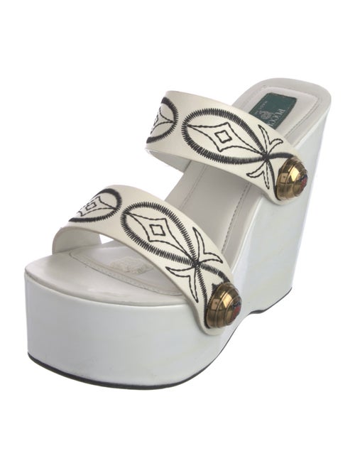 Emilio Pucci Leather Printed Slides