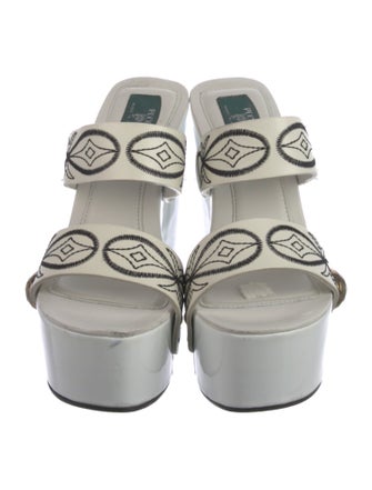 Emilio Pucci Leather Printed Slides