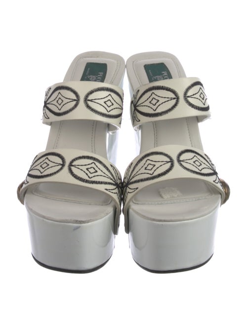 Emilio Pucci Leather Printed Slides