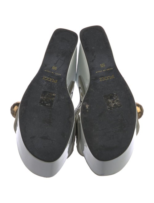 Emilio Pucci Leather Printed Slides