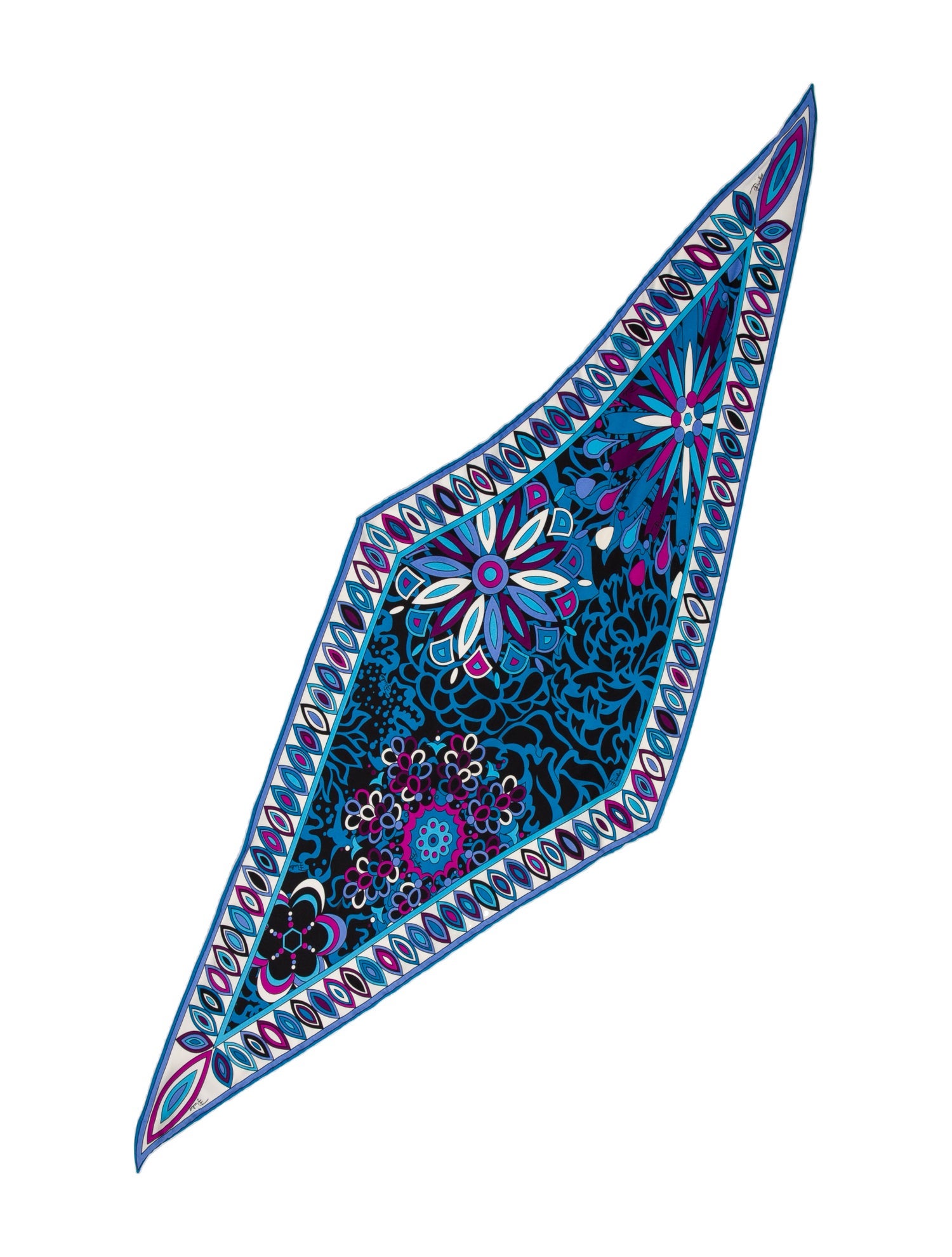 Emilio Pucci Silk Floral Print Scarf