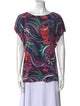 Emilio Pucci Printed Bateau Neckline T-Shirt
