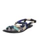 Emilio Pucci Leather Printed Slingback Sandals