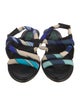 Emilio Pucci Leather Printed Slingback Sandals