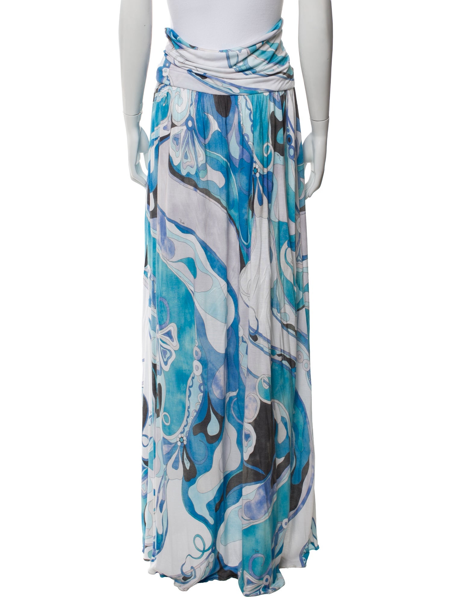 Emilio Pucci Floral Print Long Skirt