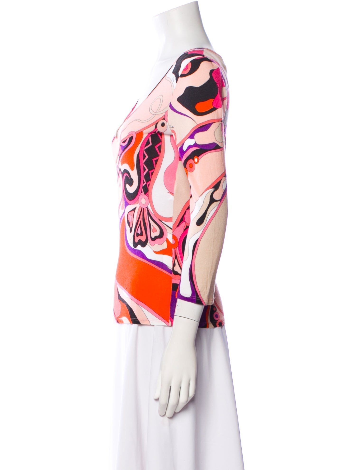 Emilio Pucci Printed Scoop Neck Top