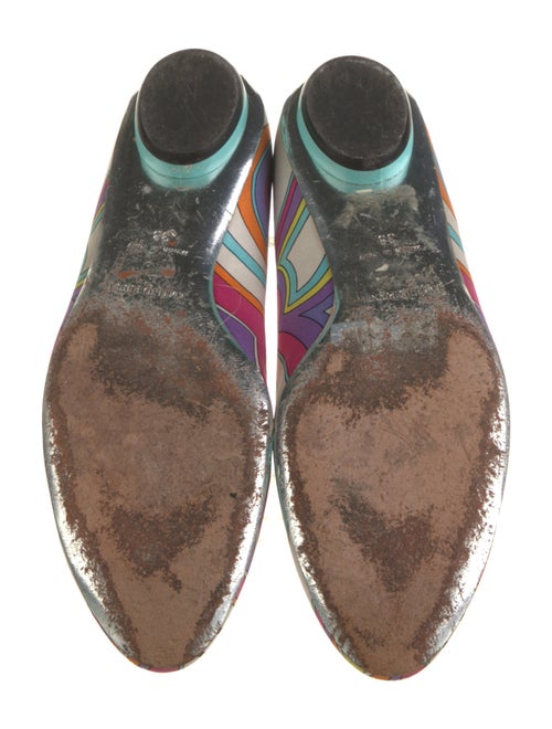 Emilio Pucci Satin Printed Ballet Flats