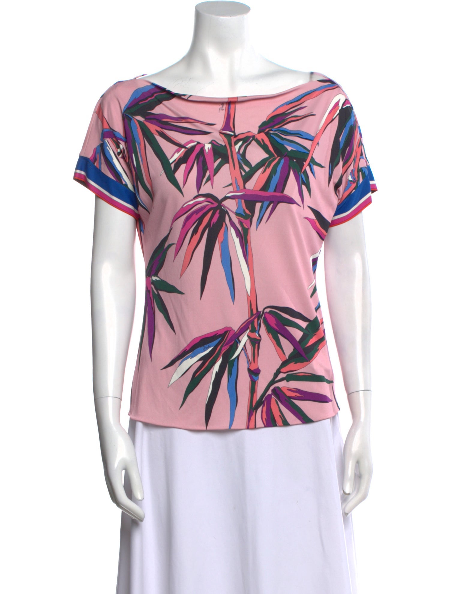 Emilio Pucci Printed Scoop Neck Top w/ Tags