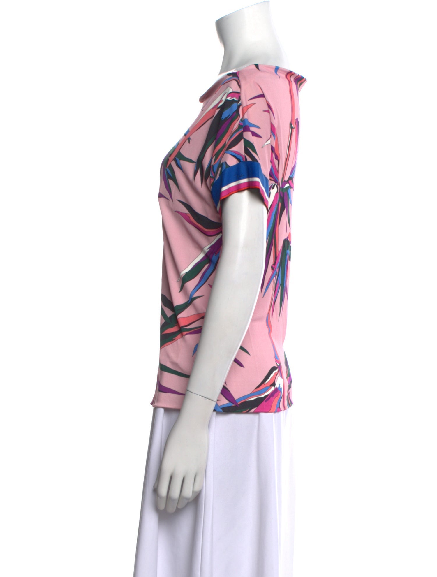 Emilio Pucci Printed Scoop Neck Top w/ Tags