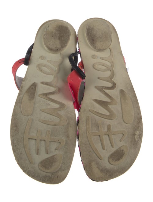 Emilio Pucci Leather Printed Slingback Sandals