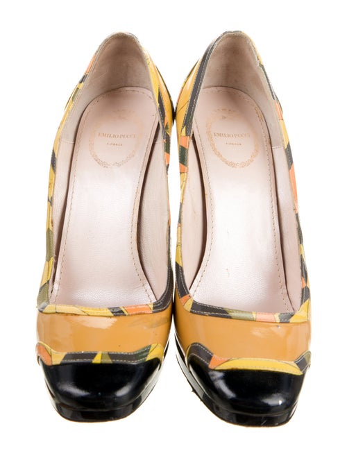 Emilio Pucci Patent Leather Printed Pumps