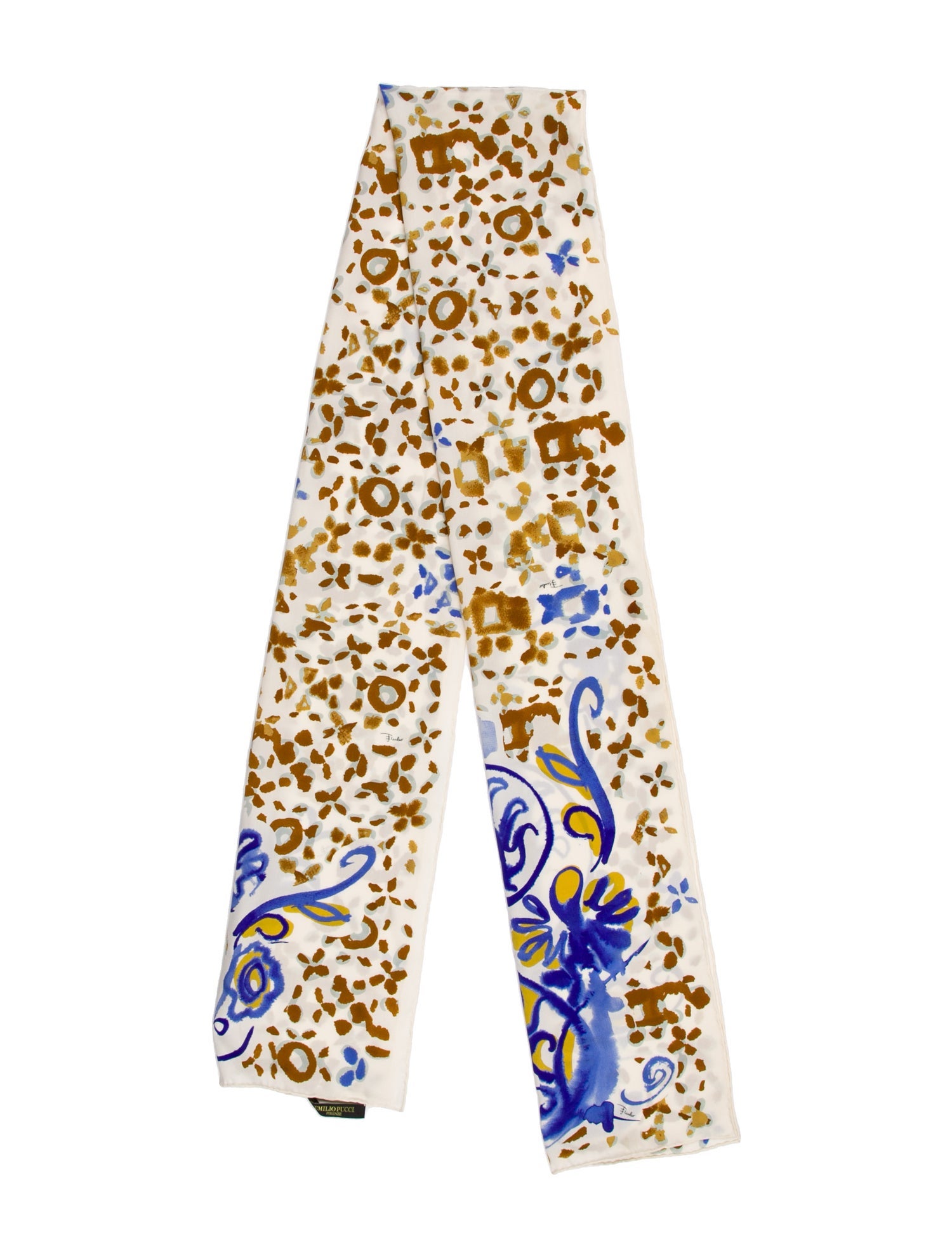 Emilio Pucci Silk Floral Print Scarf