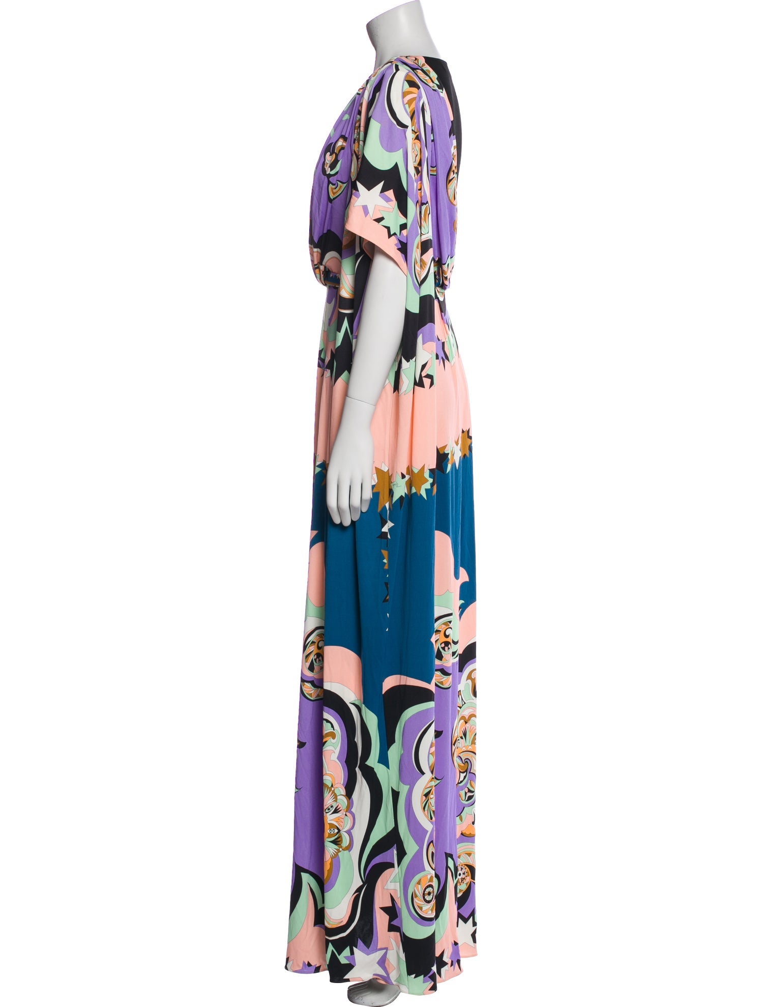 Emilio Pucci Floral Print Long Dress w/ Tags