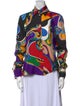 Emilio Pucci Silk Printed Button-Up Top
