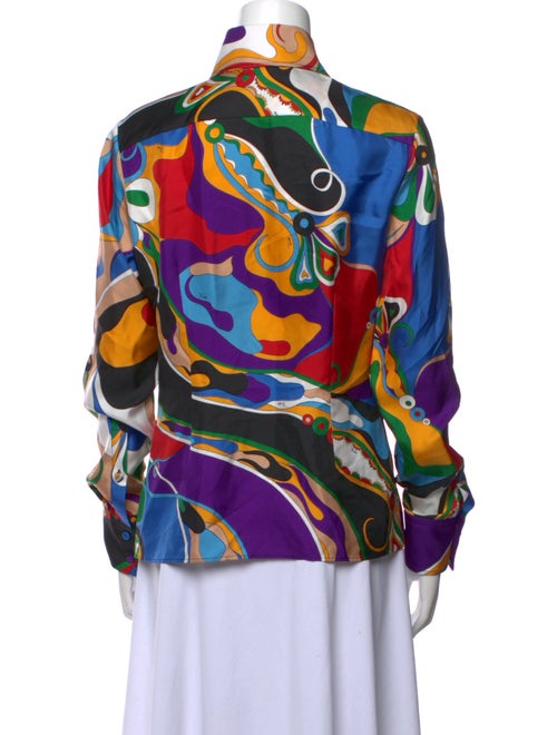 Emilio Pucci Silk Printed Button-Up Top