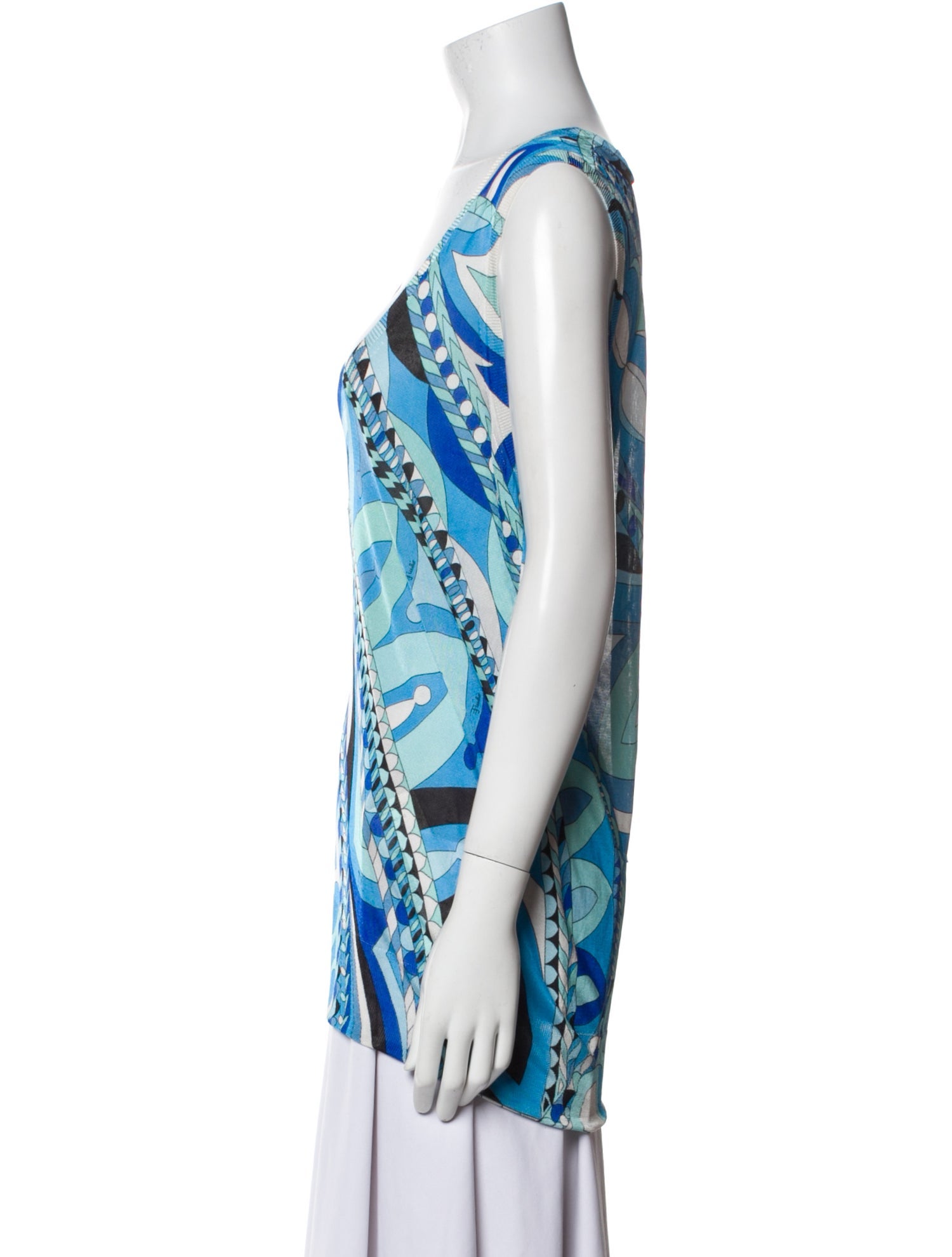 Emilio Pucci Printed Scoop Neck Top