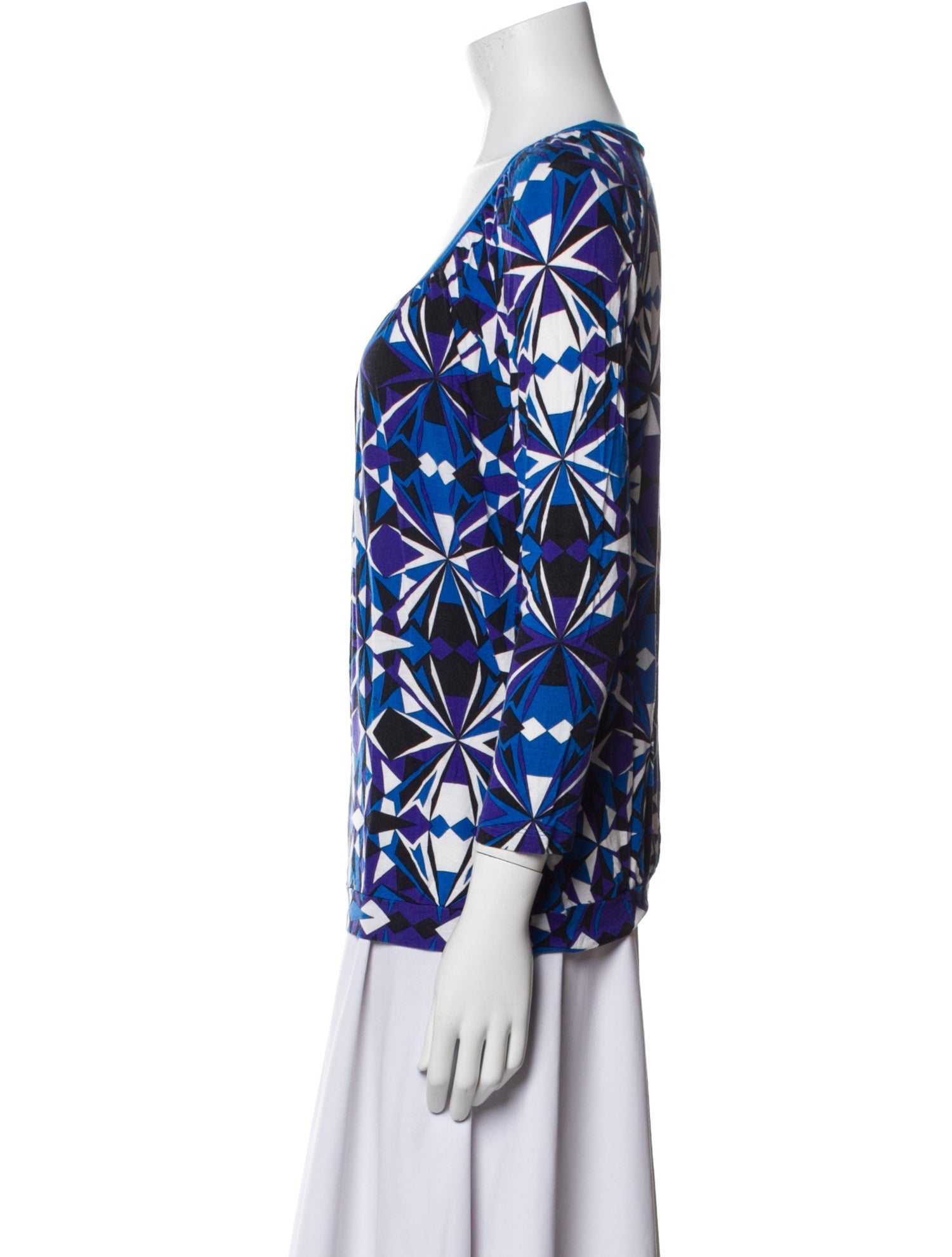 Emilio Pucci Printed Scoop Neck Blouse