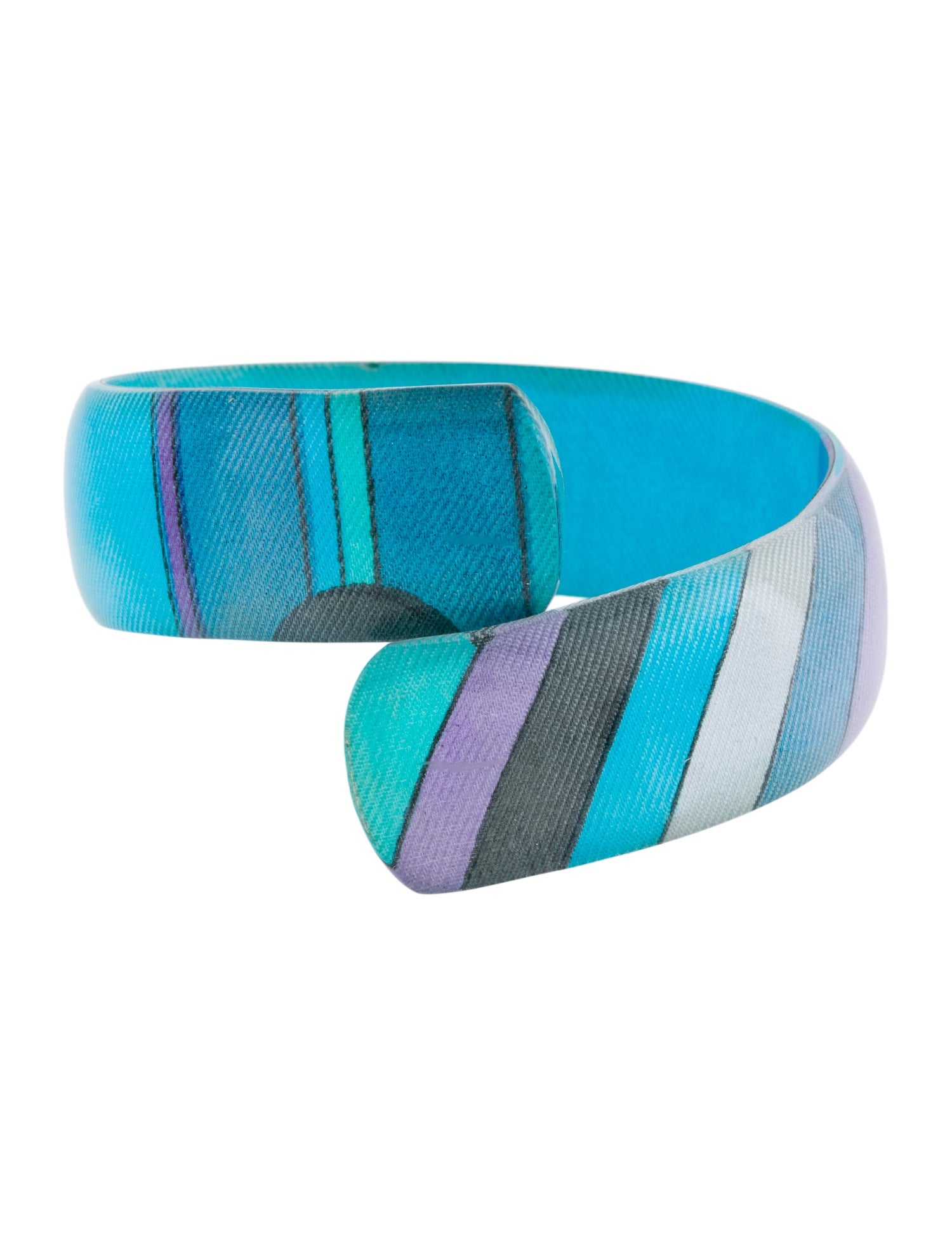 Emilio Pucci Resin & Fabric Bangle Bracelet