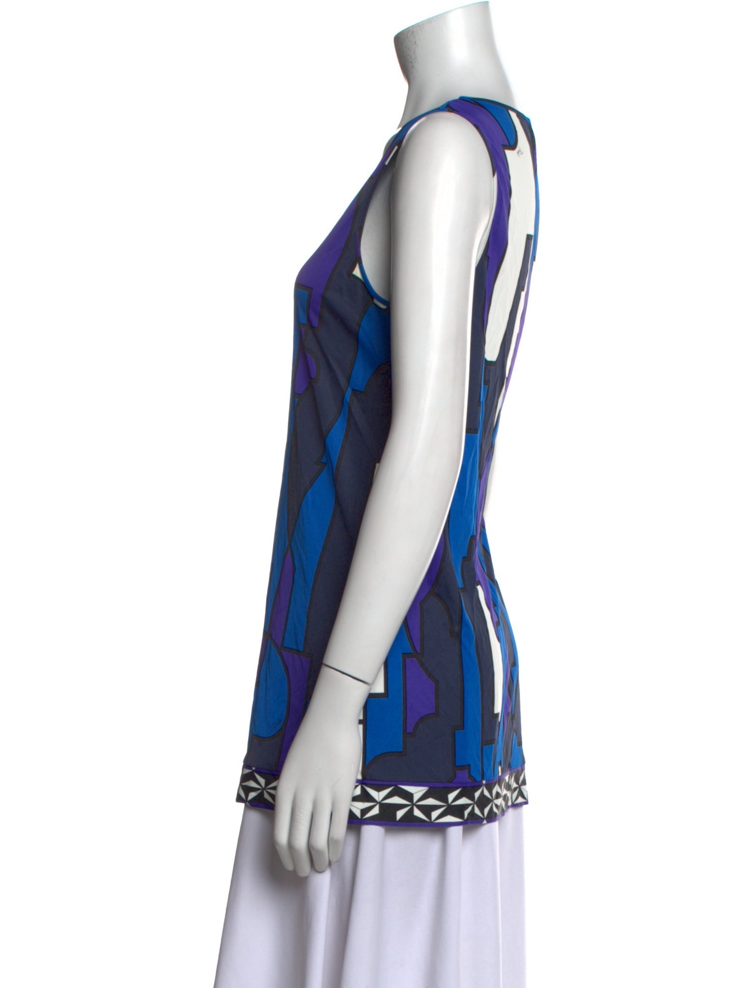 Emilio Pucci Printed V-Neck Blouse