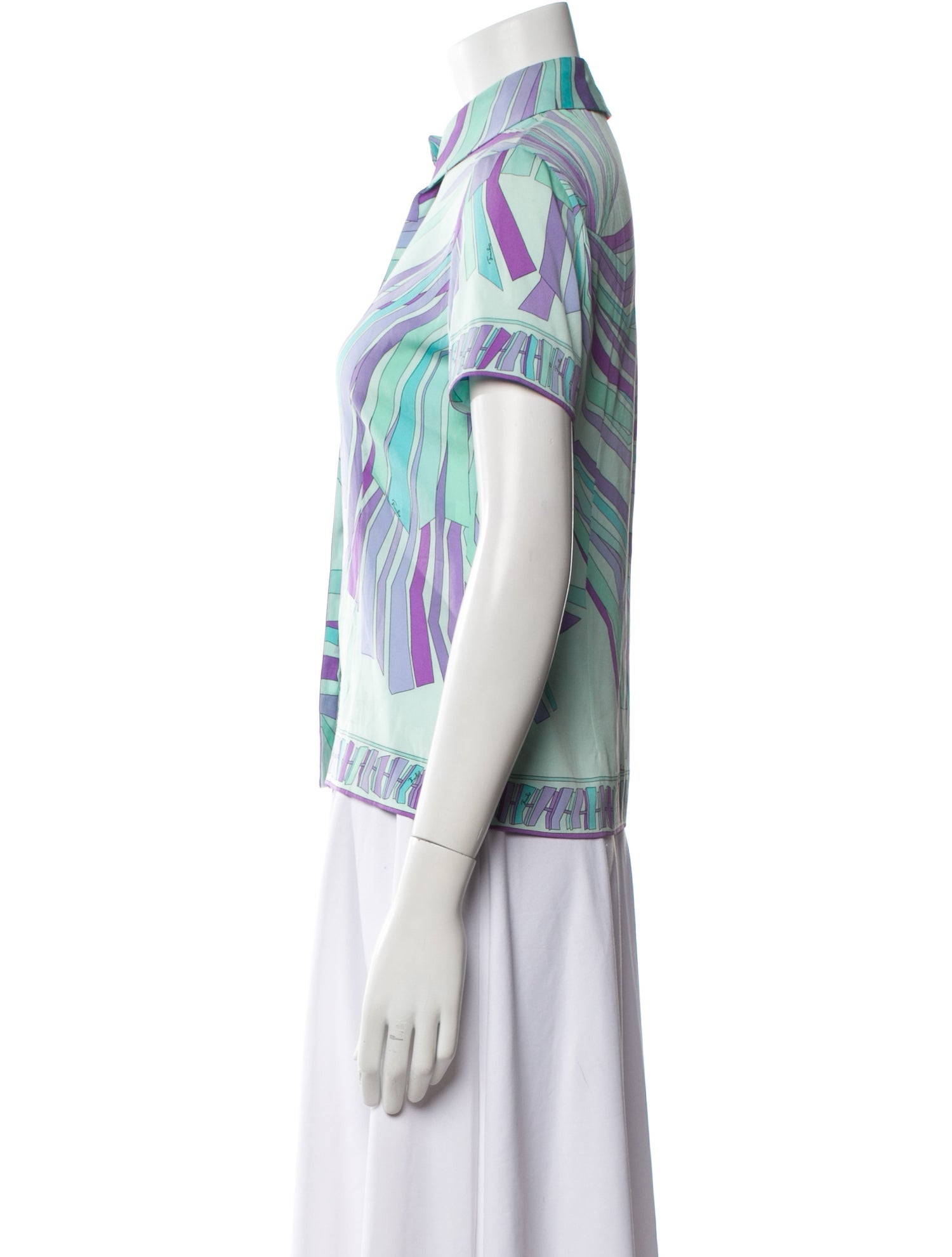 Emilio Pucci 1990's Silk Button-Up Top