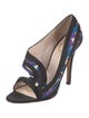 Emilio Pucci Satin Printed Slingback Sandals