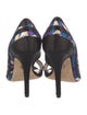 Emilio Pucci Satin Printed Slingback Sandals